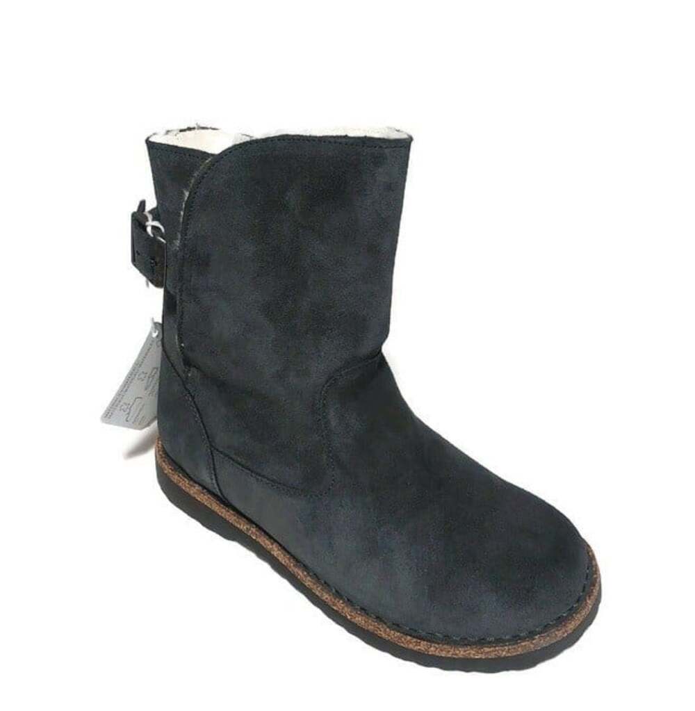 Birkenstock Uppsala Shearling Graphite Suede Boots Womens Size 5 EU 36 Regular